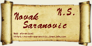 Novak Šaranović vizit kartica